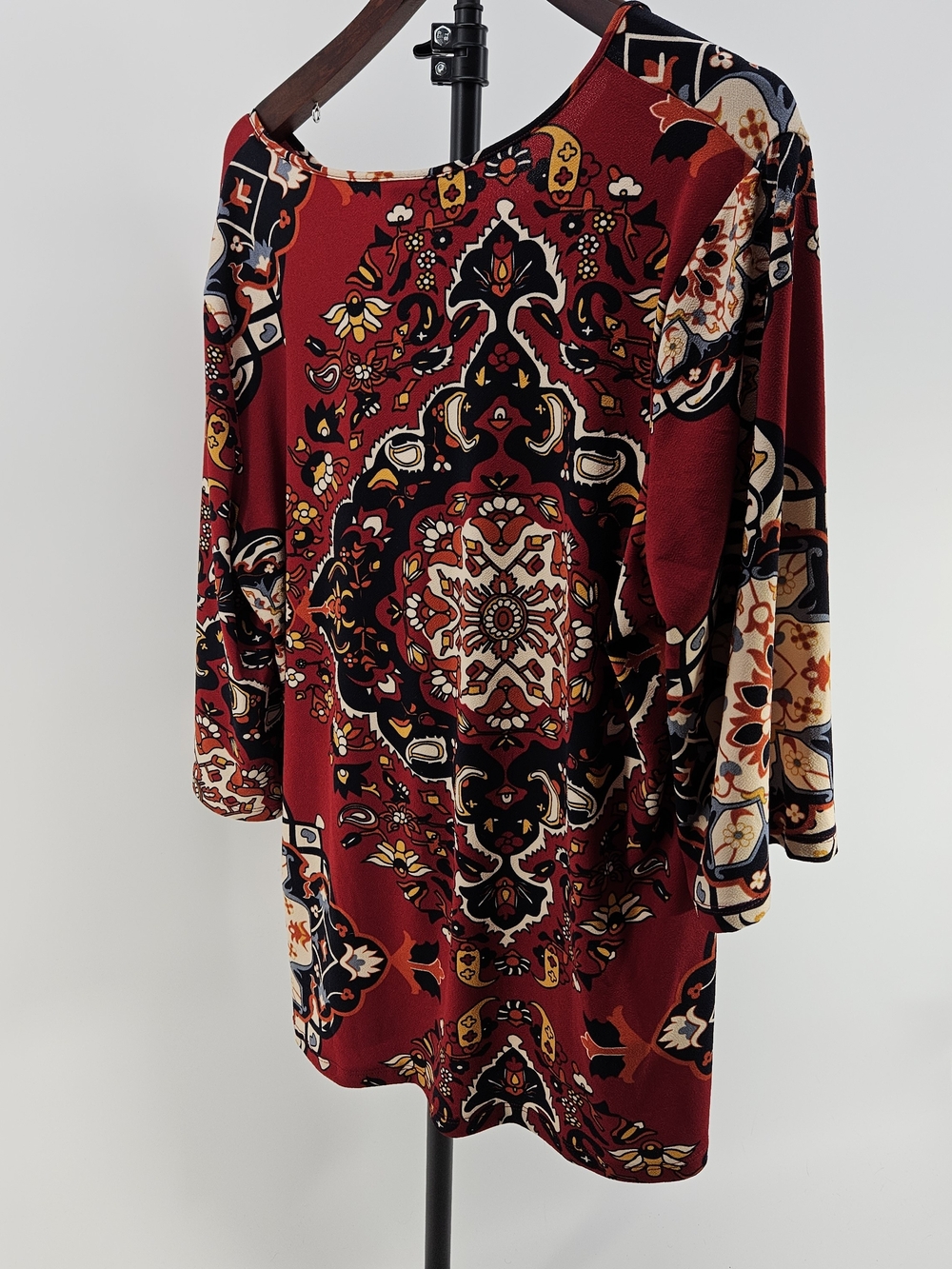 Women's Red Floral Medallion Shift Top Tunic- Lululemon
